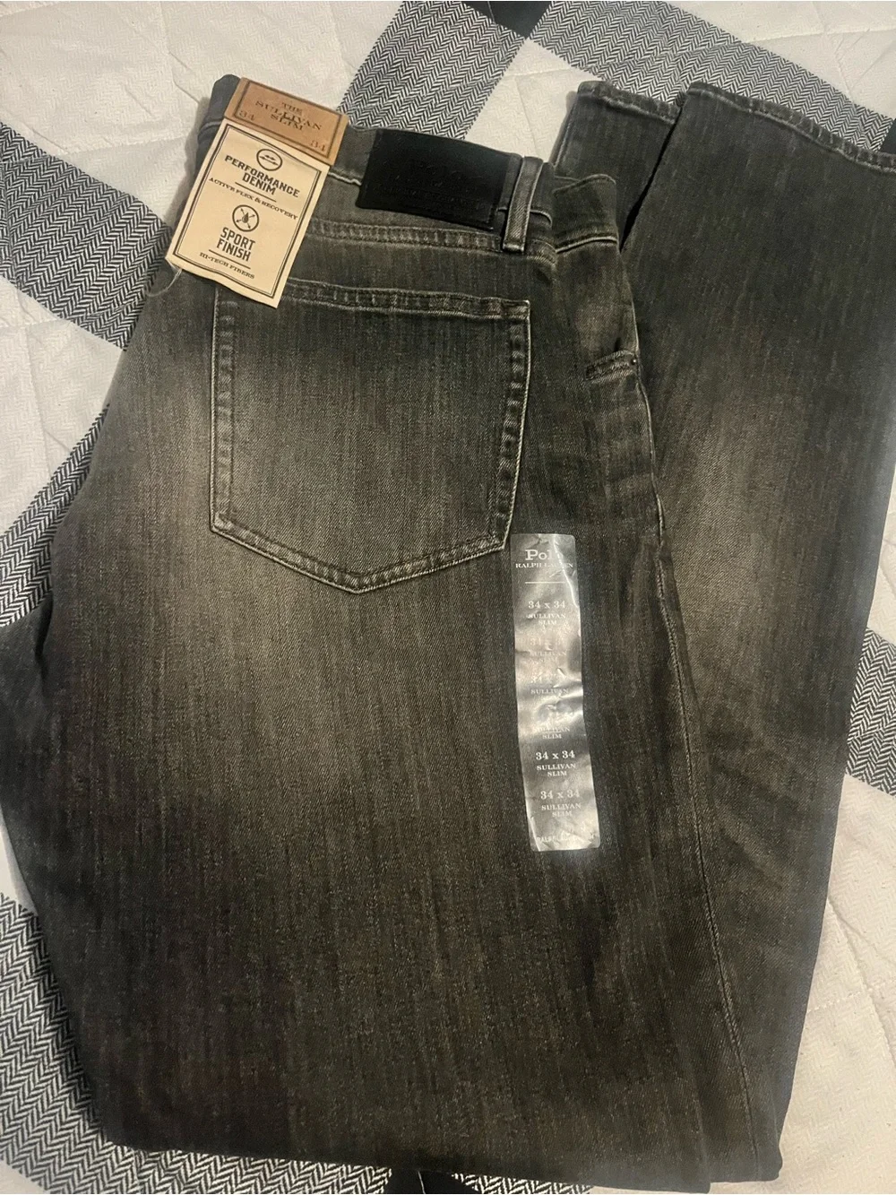 Polo by Ralph Lauren Men's Washed Black Straight Jeans